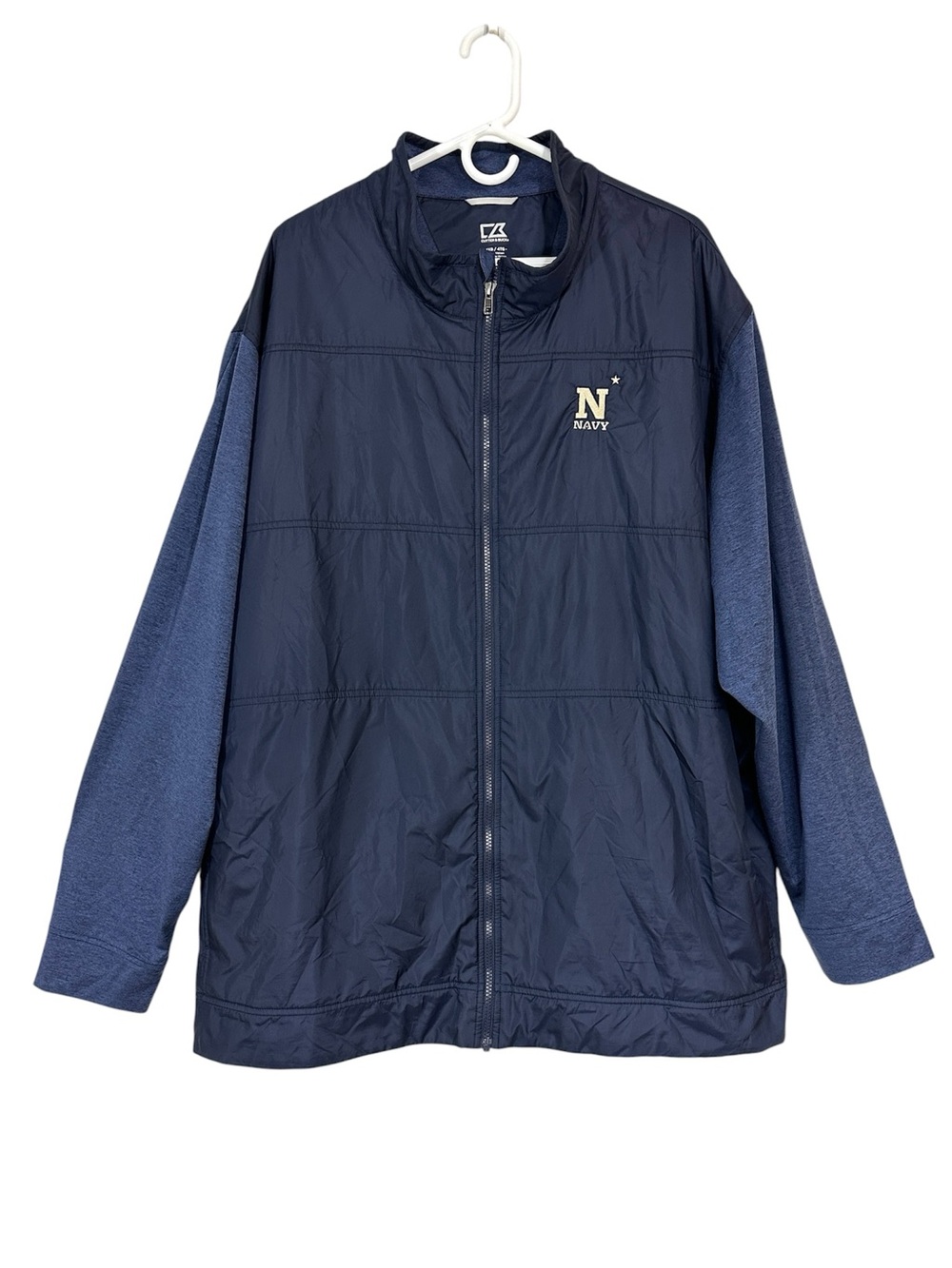 Cutter & Buck Navy Midshipmen Hybrid Full-Zip Jacket